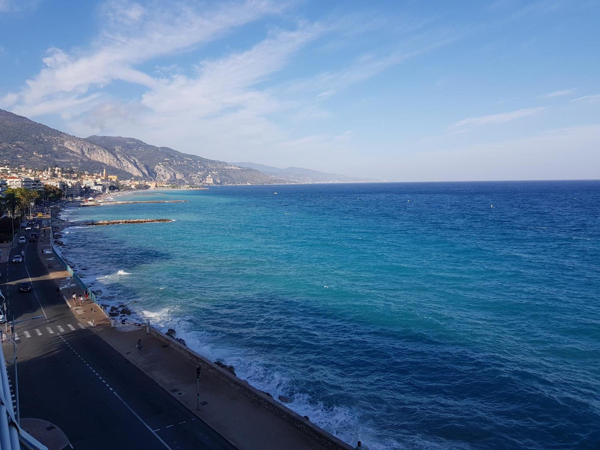 Menton Front Bord De Mer Cote D'Azur Florentina Sea View French Riviera Proche Monaco Montecarlo Superb Studio Exterior photo