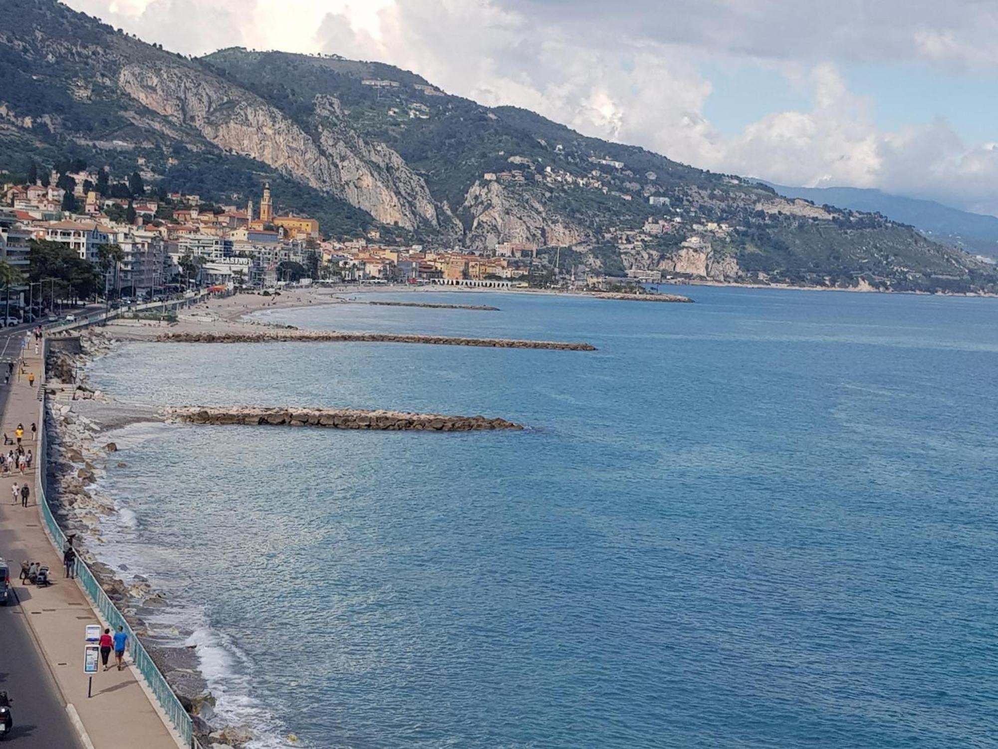 Menton Front Bord De Mer Cote D'Azur Florentina Sea View French Riviera Proche Monaco Montecarlo Superb Studio Exterior photo